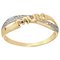 Moon & Back 9ct Gold Diamond Accent 'Mum' Ring - O