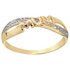 Moon & Back 9ct Gold Diamond Accent 'Mum' Ring - O