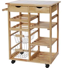 Argos Home Pine Tile Top Kitchen Trolley