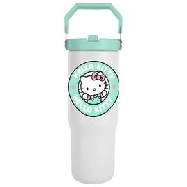 Hello Kitty Green and White Stainless Steel Soda Cup - 850ml