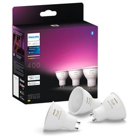 Philips Hue GU10 4.2W Smart Light Bulb - Pack of 3