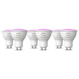 Philips Hue GU10 4.2W Smart Light Bulb - Pack of 6