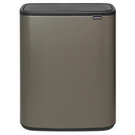 Brabantia Bo 2x30 Litre Touch Top Bin - Dark Grey
