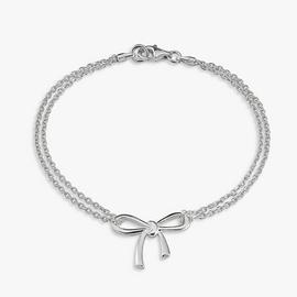 Revere Sterling Silver Bow Double Chain Bracelet