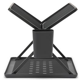 Brabantia Sink Side Foldable Plastic Dish Rack - Dark Grey