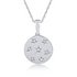 Revere Silver Diamond Celestial CoinPendant Necklace