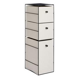 Argos Home 3 Drawer Linen Storage Tower - Cream