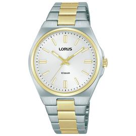 Lorus Stainless Steel Two Tone Silver Dial Bracelet Watch