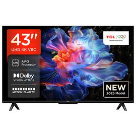 TCL 43 Inch 43V6C-UK Smart 4K UHD HDR LED TV