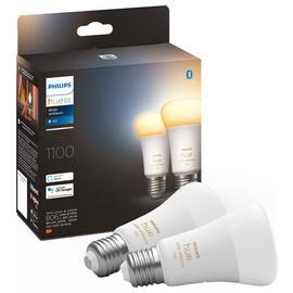 Philips Hue E27 11W Smart Light Bulb - Pack of 2
