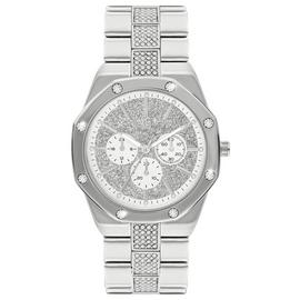 Spirit Ladies Silver Tone Stone Set Bracelet Watch