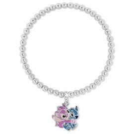 Disney Stitch and Angel Silver Plated Expander Bracelet