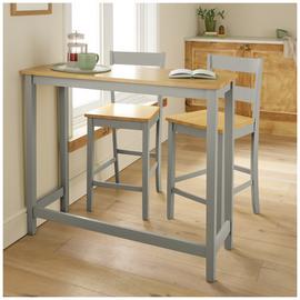 Argos Home Chicago Solid Wood 4 Seater Bar Table - Grey