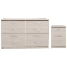 Argos Home Hallingford Bedside Table & 4+4 Drawer Chest Set