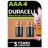 Duracell Rechargeable AAA 900mAh BatteriesPack of 4