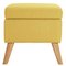 Argos Home Lexie Fabric Storage Footstool - Yellow