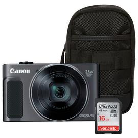 Canon PowerShot SX620 HS 20MP 25x Zoom Camera Bundle - Black