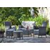 Argos Home 6 Seater Rattan Effect Sofa Set - Dark Grey