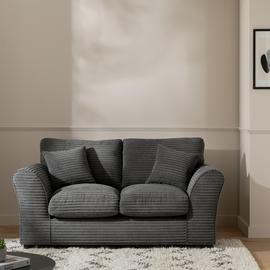 Argos Home Harry Fabric 2 Seater Sofa - Charcoal