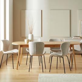 Habitat Etta Extending Oak Dining Table & 6 Chairs