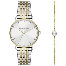 Armani Exchange Ladies Silver Stainless Bracelet Watch