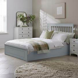 Argos Home Aspley Double Wooden End Lift Ottoman Bed - Grey