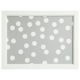 Habitat Grey Spot Lap Tray With Fabric Cushion