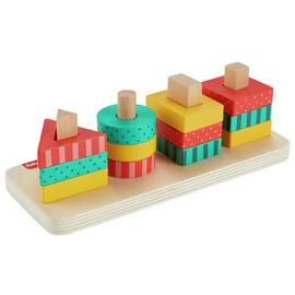Fisher-Price Wooden Shape Stacker Toddler Sorting Toy
