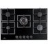New World NWLEG75 Cast Iron Support Gas Hob - Black