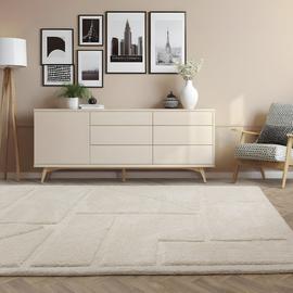 Asiatic Horizon Ivory Cut Pile Rug - 160x230cm