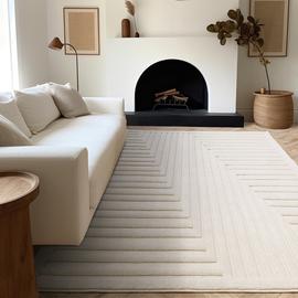 Asiatic Valley Ivory Cut Pile Rug - 160x230cm
