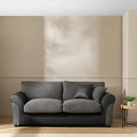 Argos Home Harry 3 Seater Sofa - Charcoal
