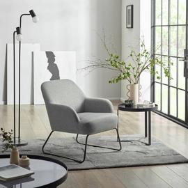 Julian Bowen Davos Fabric Accent Chair - Grey