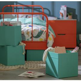 Habitat Set of 4 Plain Storage Boxes - Teal