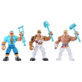 WWE Knuckle Cruncher Action Figure 3-Pack with 8 Accessories