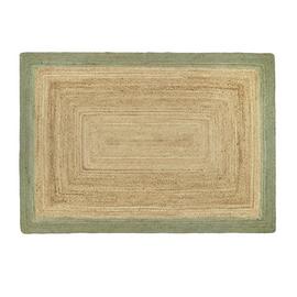 Origins Border Sage Green Jute Flatweave Rug