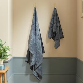 Habitat x Morris & Co. Acanthus Timeless Bath Sheet - Blue