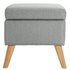Argos Home Lexie Fabric Storage Footstool - Grey