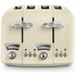 De'Longhi CTO4 Argento Flora 4 Slice Toaster - Beige