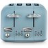 De'Longhi CTO4 Argento Flora 4 Slice Toaster - Blue