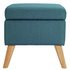 Argos Home Lexie Fabric Storage Footstool - Denim Blue