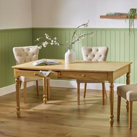 Argos Home Bess Solid Wood 6 Seater Dining Table - Oak