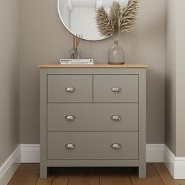 GFW Lancaster 4 Drawer Chest - Grey