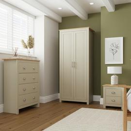 GFW Lancaster 3 Piece 2 Door Wardrobe Set - Grey & Oak