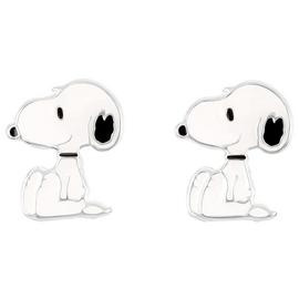 Peanuts Sterling Silver Snoopy Enamel Stud Earrings