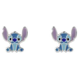 Disney Sterling Silver Enamel Stitch Stud Earrings