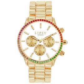 Lipsy Gold Coloured White Dial Bracelet Strap Watch