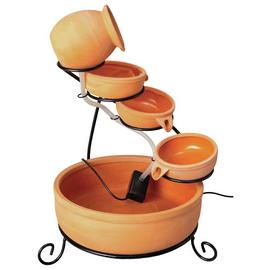 Streetwize Solar-Powered Water Feature - Terracotta Pots