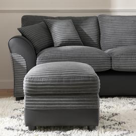 Argos Home Harry Fabric Storage Ottoman - Charcoal