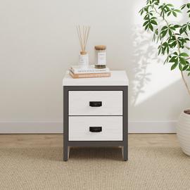 GFW Boston 2 Drawer Bedside Table
